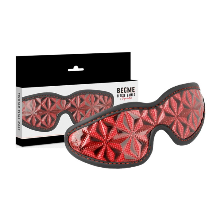 BEGME FETISH GAMES Gummischalengerät mit Neoprenfutter RED