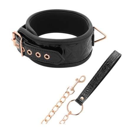 collier en cuir végan avec doublure en néoprène black-edition