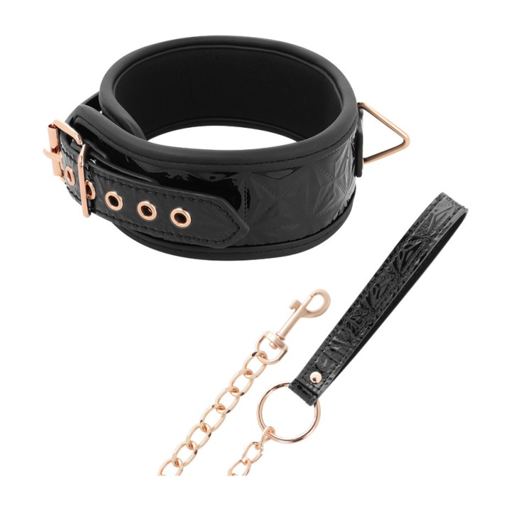 BEGME FETISH GAMES Vegan leather collar with neoprene lining