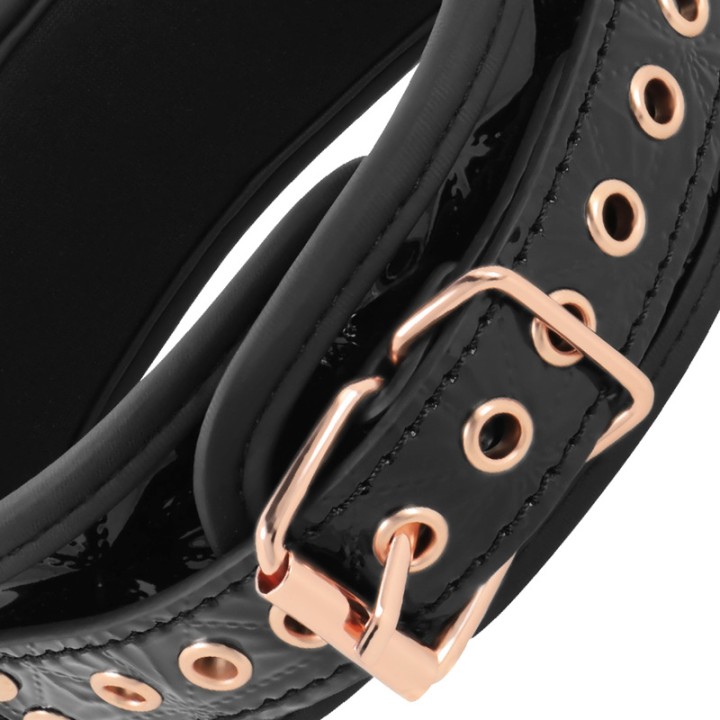 BEGME FETISH GAMES Vegan leather collar with neoprene lining