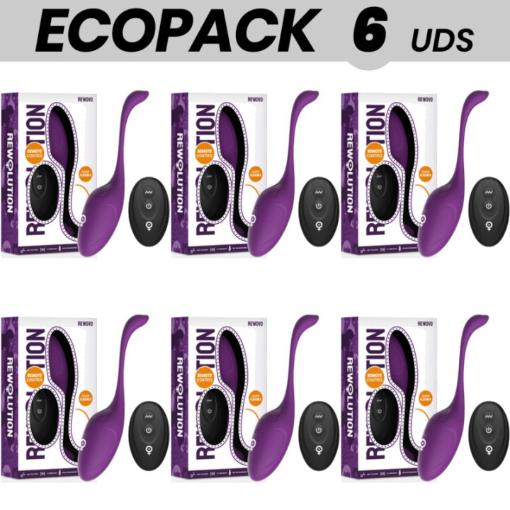 REWOLUTION Pack de 6 œufs vibrants avec télécommande