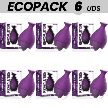 pack de 6 vibromasseurs clitoridiens avec langue ecopack-rewolingo