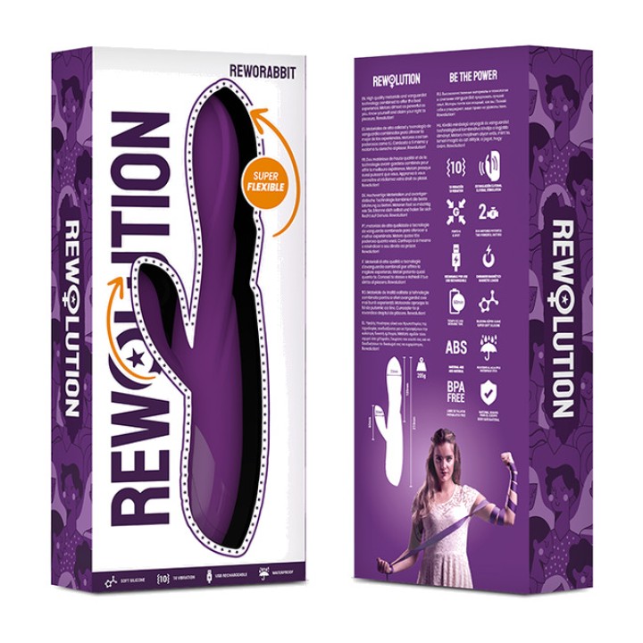 REWOLUTION Flexibilní křížový vibrátor REWORABBIT-35147