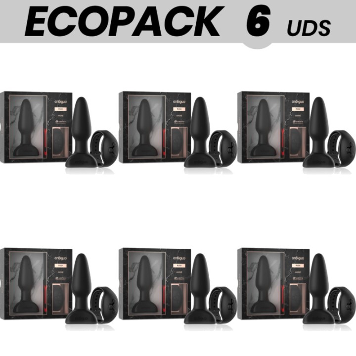 ANBIGUO Lot de 6 plugs anaux à pulsations avec télécommande
