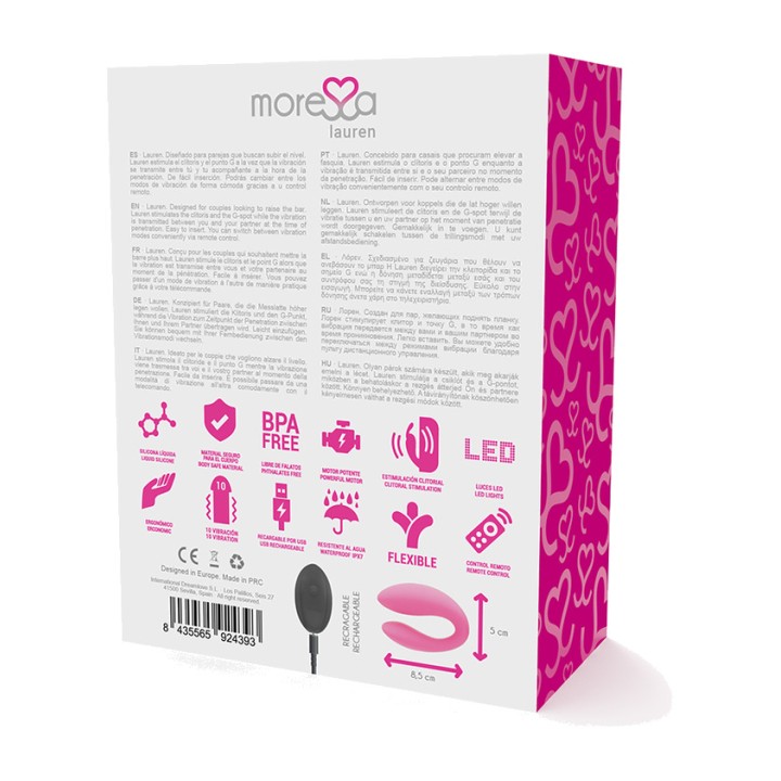 MORESSA Stimulateur pour couples avec télécommande