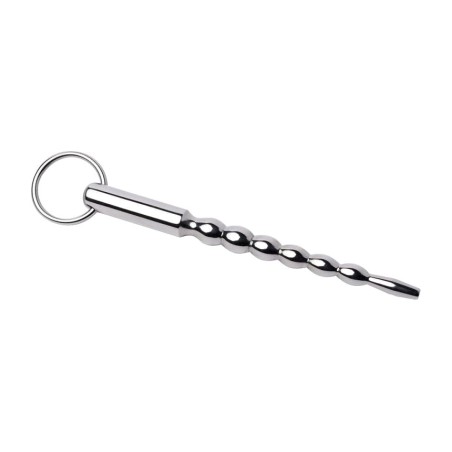 dilatatore uretrale in acciaio con perline e anello 7 mm
