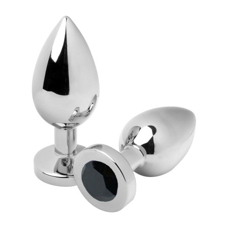 metal anal plug with jewel diamond