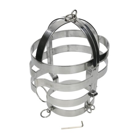 bdsm-maske mit stahlhalsband