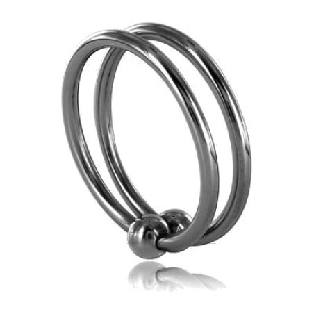 anello doppio in acciaio per pene 30 mm