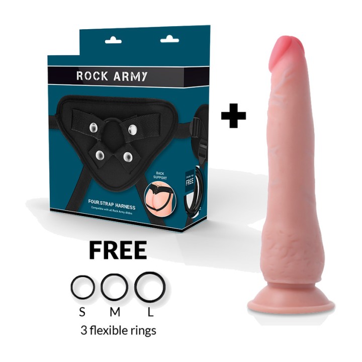 ROCKARMY Harness and realistic double-density dildo