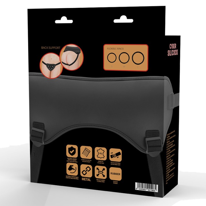 CYBER SILICOCK Arnés con 3 anillas de silicona D-227300