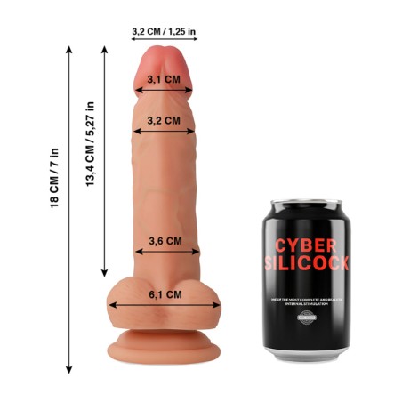 realistic liquid silicone penis jude 18cm ø3,2cm