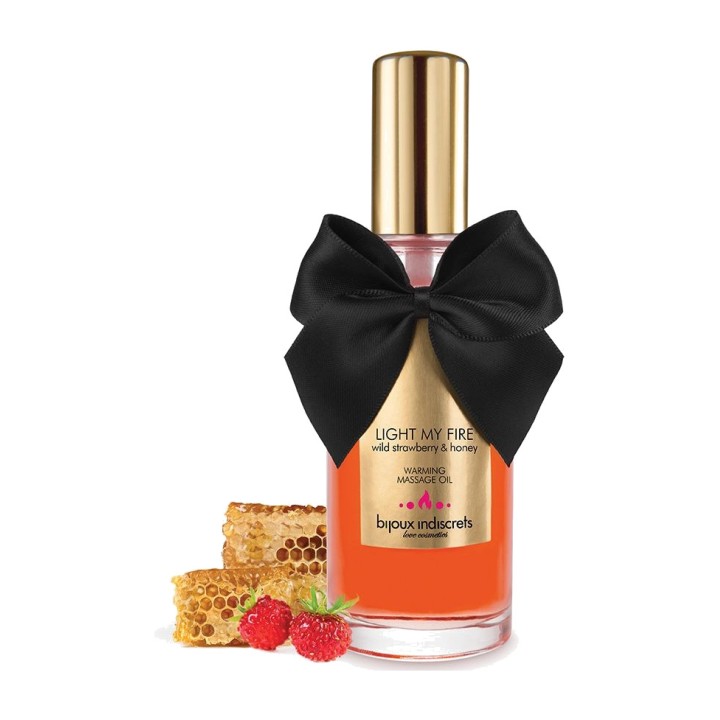 BIJOUX INDISCRETS Aceite de masaje con efecto calor y aroma