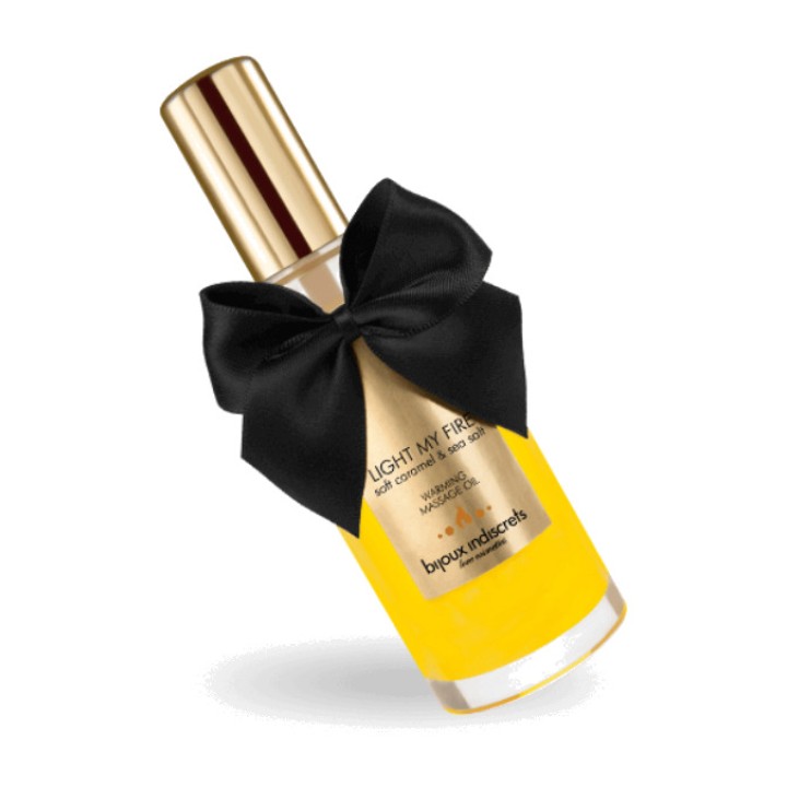 BIJOUX INDISCRETS Aceite de masaje con efecto calor y aroma