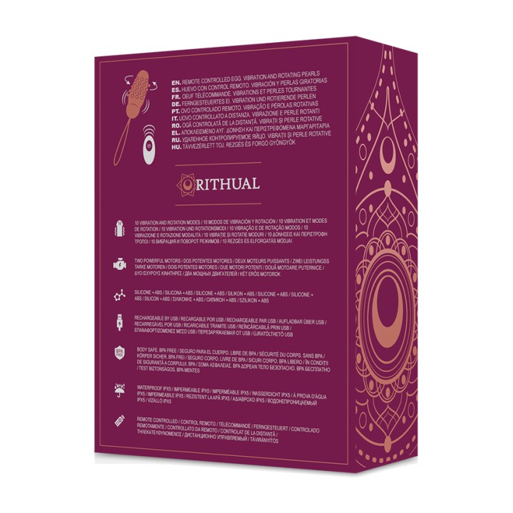 RITHUAL Vibrating egg with rotating beads and remote control