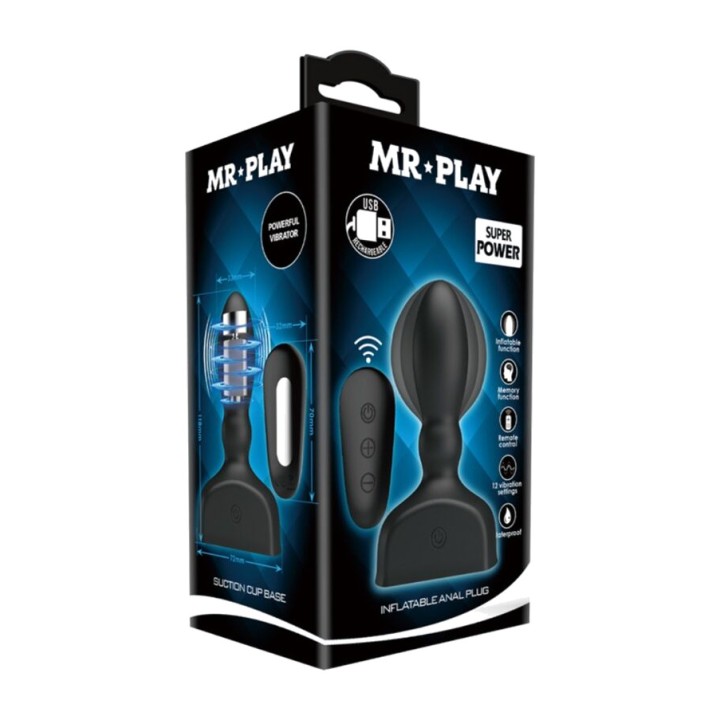 MR PLAY Plug anale gonfiabile con telecomando D-226632