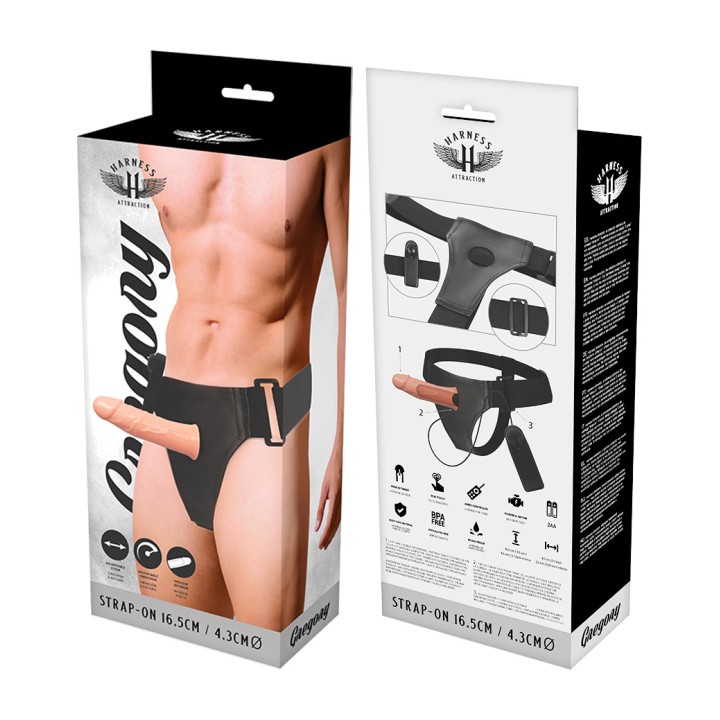 HARNESS ATTRACTION Hollow penis extender with vibration