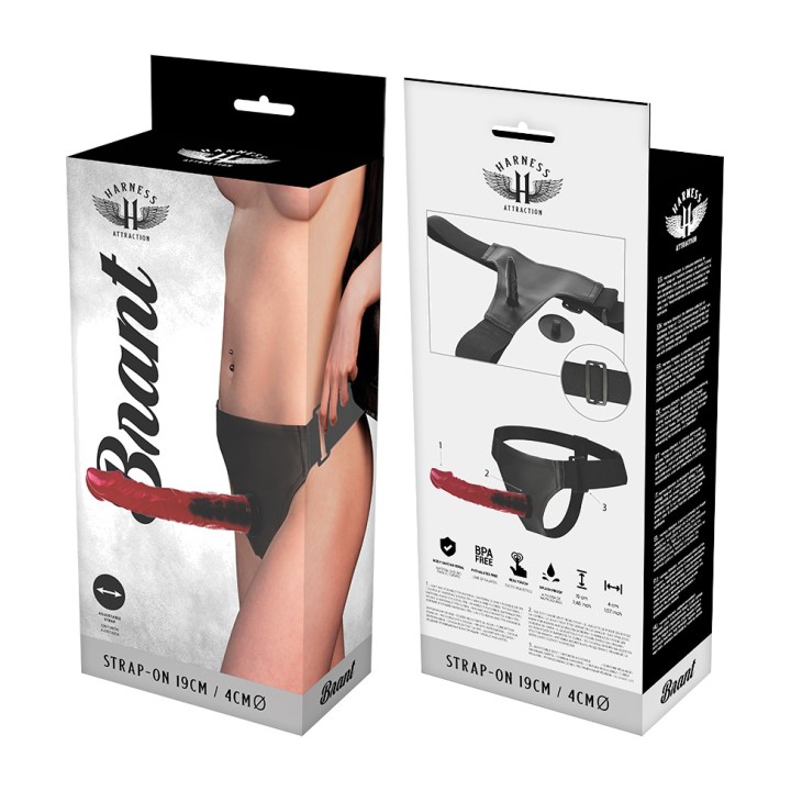 HARNESS ATTRACTION Strap-on-Gurt mit Dildo BRANT 19CM Ø4CM