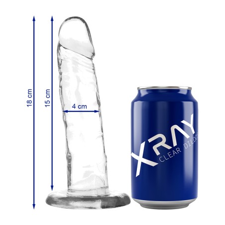 gode réaliste clear 18cm ø4cm
