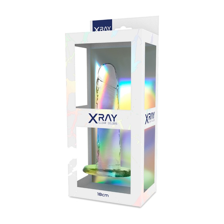 X RAY Gode réaliste CLEAR 18CM Ø4CM D-224104