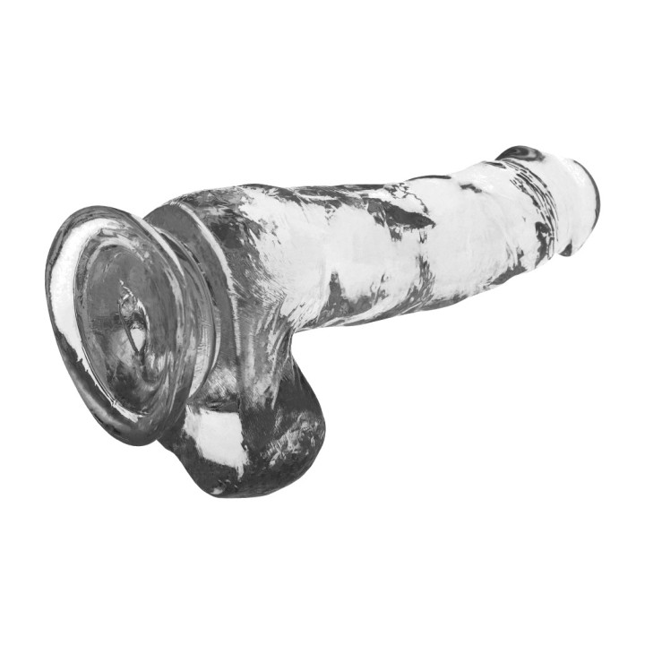 X RAY Dildo realístic amb testicles CLEAR 18,5CM Ø3,8CM