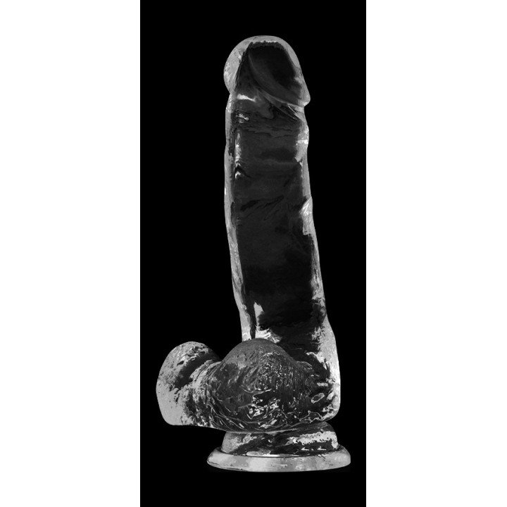 X RAY Dildo realístic amb testicles CLEAR 18,5CM Ø3,8CM