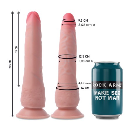 valóságos dupla sűrűségű dildó crusader-21,5cm ø4,46cm