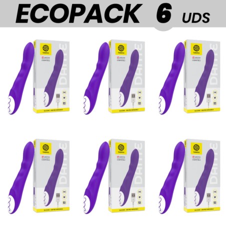 pack of 6 remote-control-compatible vibrators ecopack dante-watchme