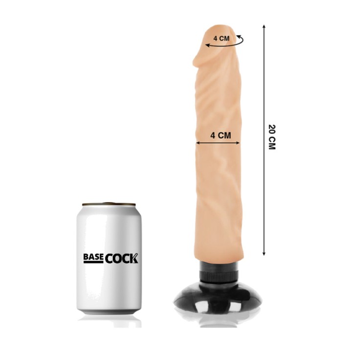 BASECOCK Realistischer Vibrator 2-in-1 20CM Ø4CM D-223029VAR