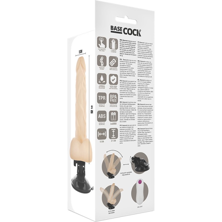 BASECOCK Articulated realistic vibrator with remote control