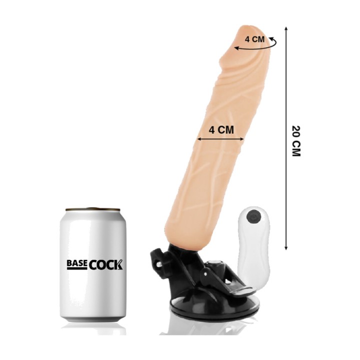 BASECOCK Vibromasseur réaliste avec télécommande blanche