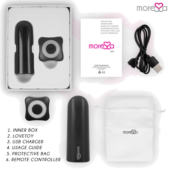 MORESSA Vibrador multifunción con control remoto NIX