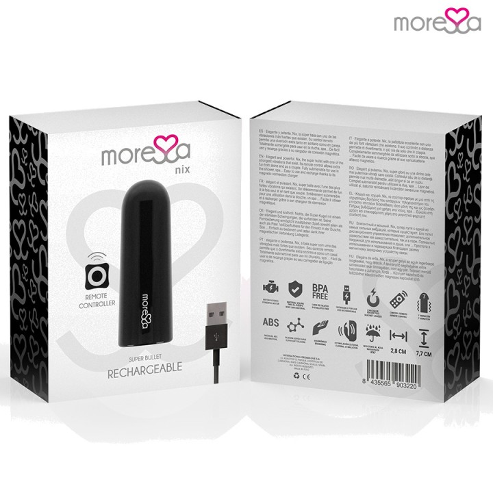 MORESSA Multifunction vibrator with remote control NIX