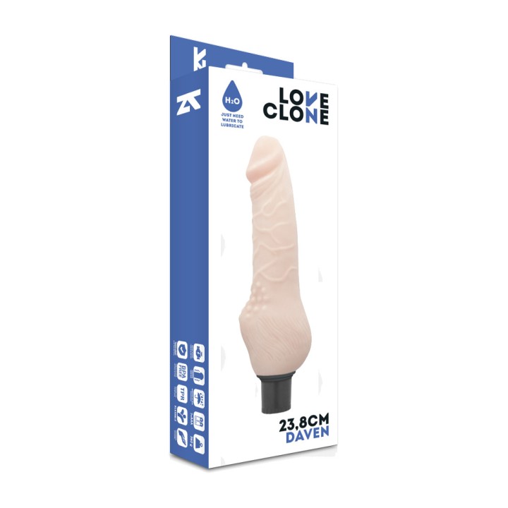 LOVECLONE Self-lubricating realistic vibrator DAVEN 23,8CM
