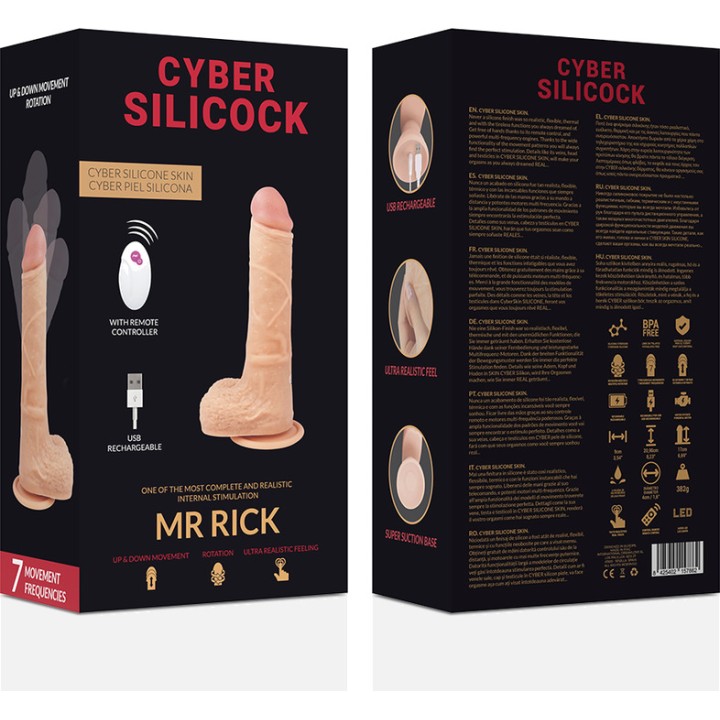 CYBER SILICOCK Realistic vibrator with remote control MR