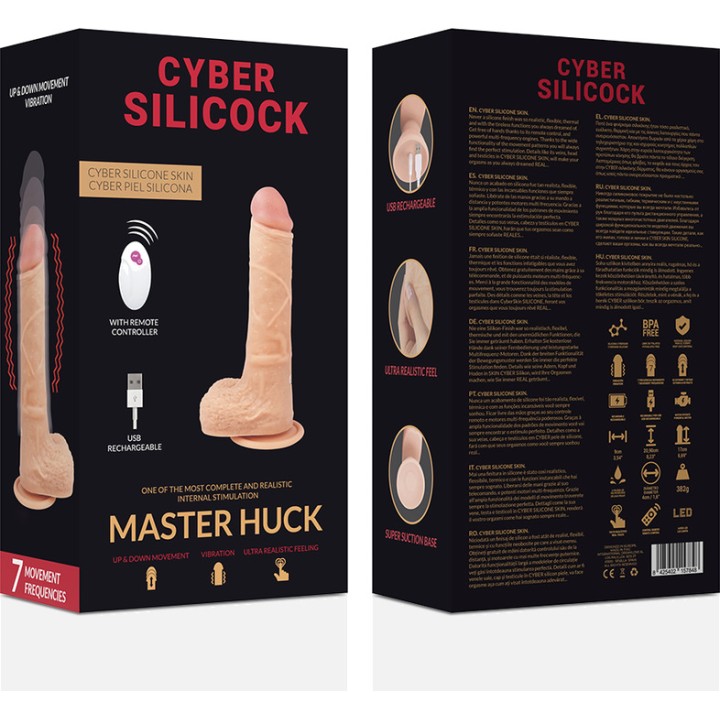 CYBER SILICOCK Realistic vibrator with remote control MASTER