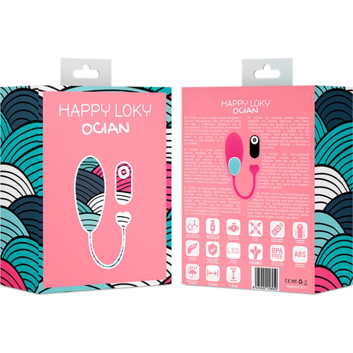 HAPPY LOKY Vibrator with remote control OCIAN D-218513