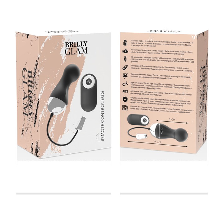 BRILLY GLAM Vibrating stimulator with remote control IAN