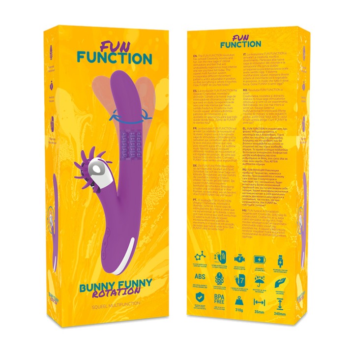 FUN FUNCTION Vibrátor so zvieratkom s rotáciou BUNNY FUNNY