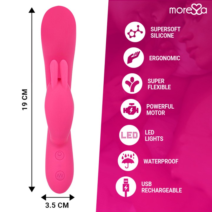 MORESSA Rechargeable clitoral stimulator with a tickling