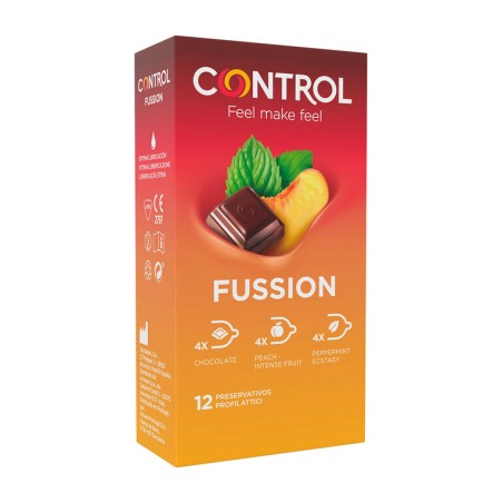 assorted-flavor condoms fussion 12 uds