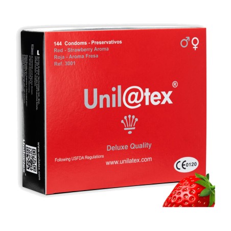 preservativi al gusto di fragola 144 uds