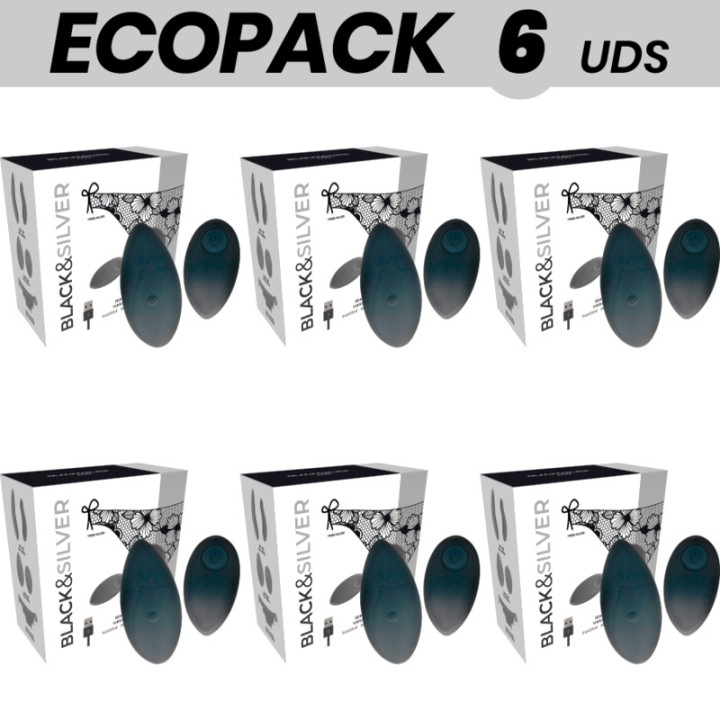 BLACKSILVER Pack of 6 vibrating stimulators with remote