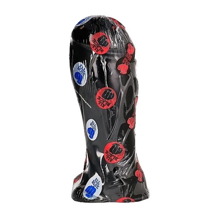 ALL BLACK Pene realistico con punta larga DONG 22 CM