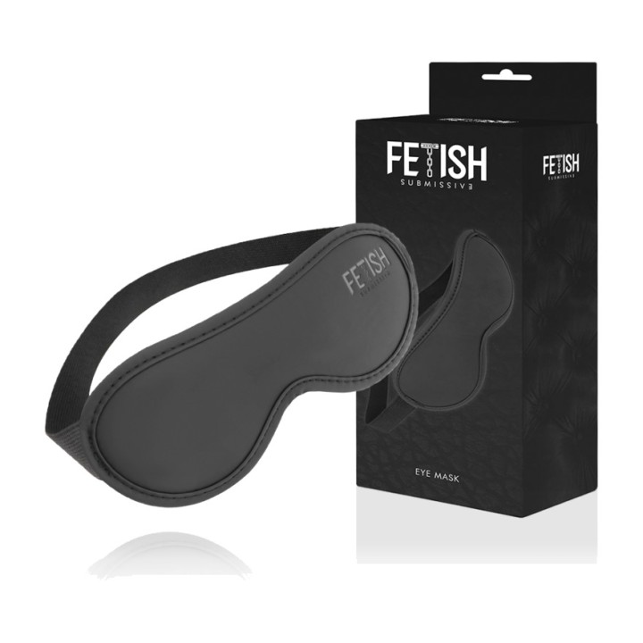 FETISH SUBMISSIVE Vegan leather blindfold with neoprene