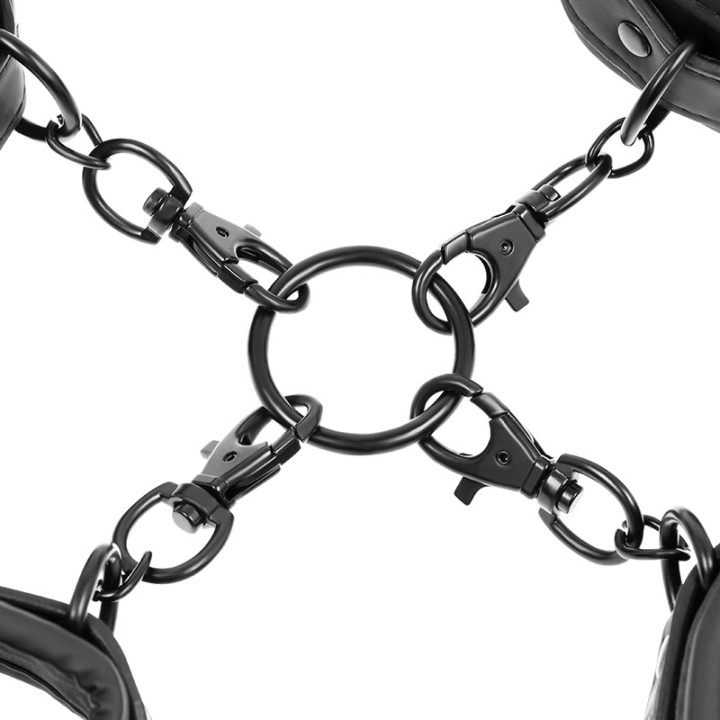 FETISH SUBMISSIVE Hand and ankle cuffs set with neoprene