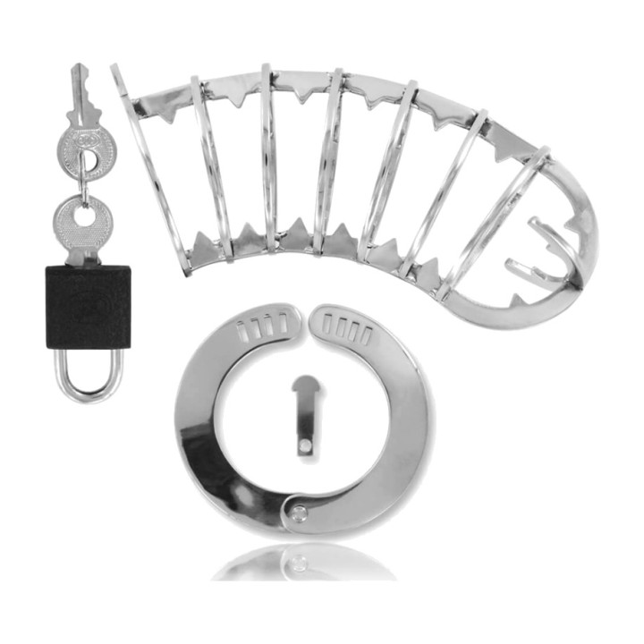 METAL HARD Penis chastity cage with security lock 14 CM