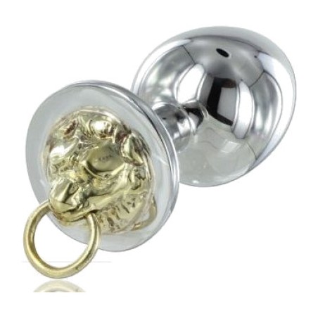 steel anal plug with tiger design