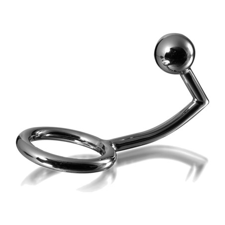 anillo de metal para el pene con gancho anal intruder-45mm