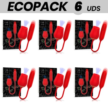 kit com 6 sucionadores de clitóris com movimento para cima e para baixo ecopack-amalfi double pleasure